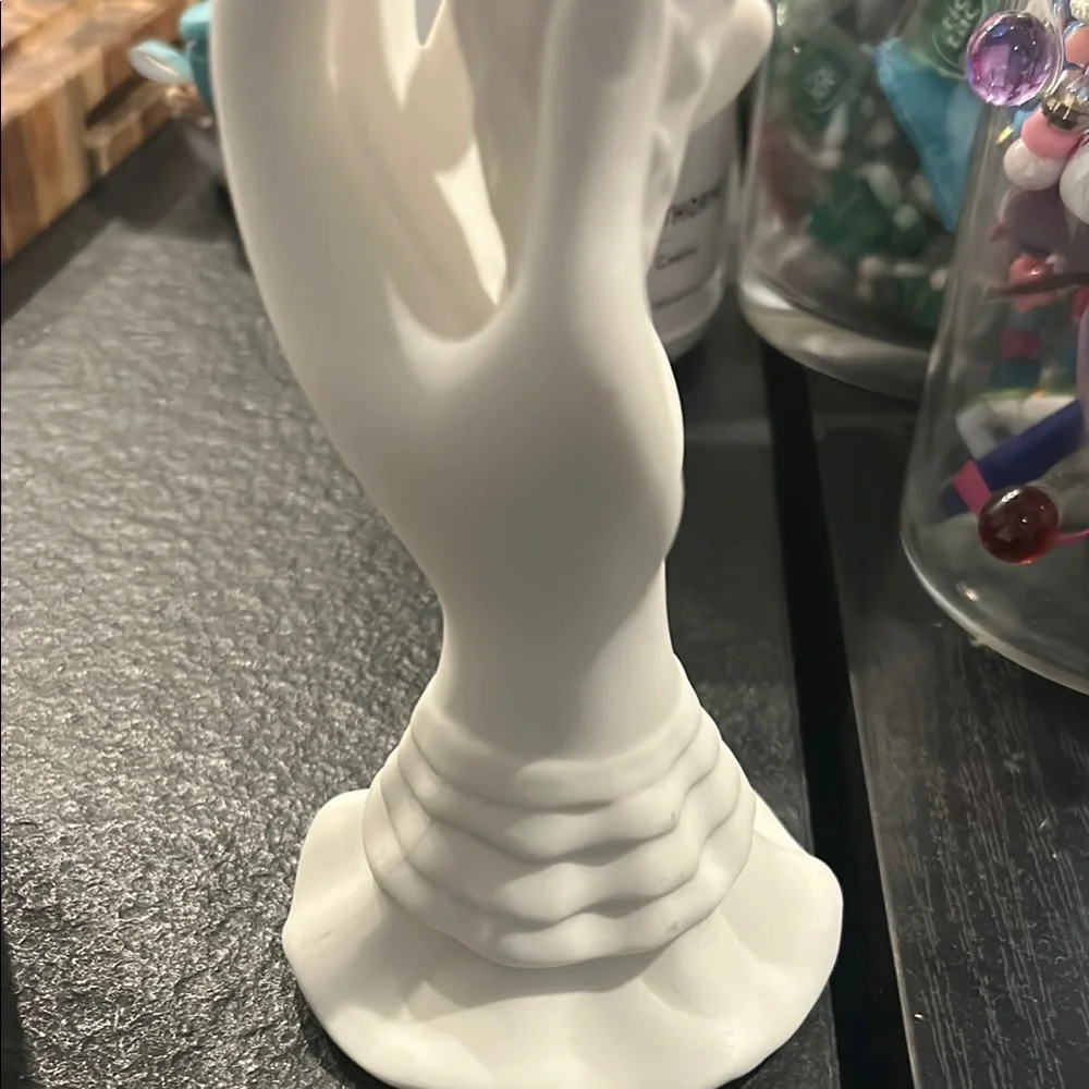 Elegant White Ceramic Hand Sculpture